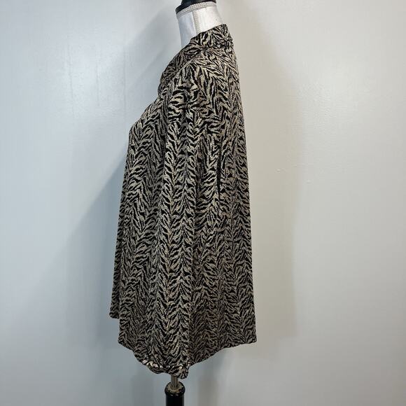 Chico's Design Jacket size 14 16/3 Gold Black Stretch Career Evening Wedding - Picture 6 of 8